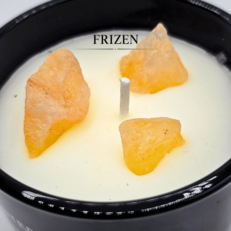 Scented Stone Candle ( Ocean Breeze Black )